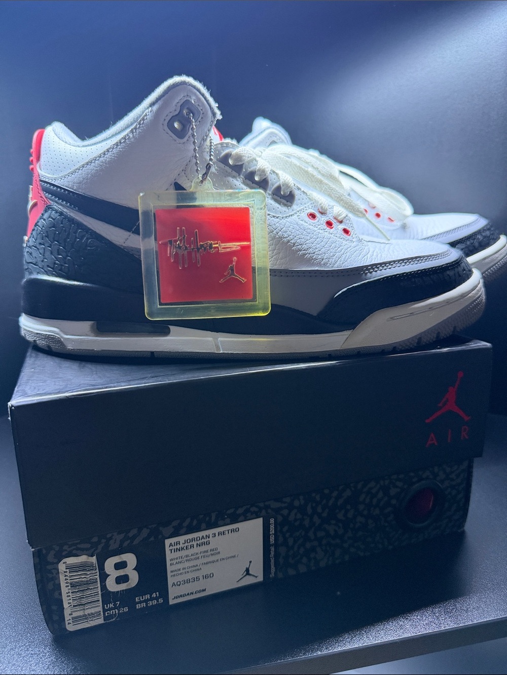 Nike Air Jordan 3 Retro Tinker NRG - White/Black-Fire Red